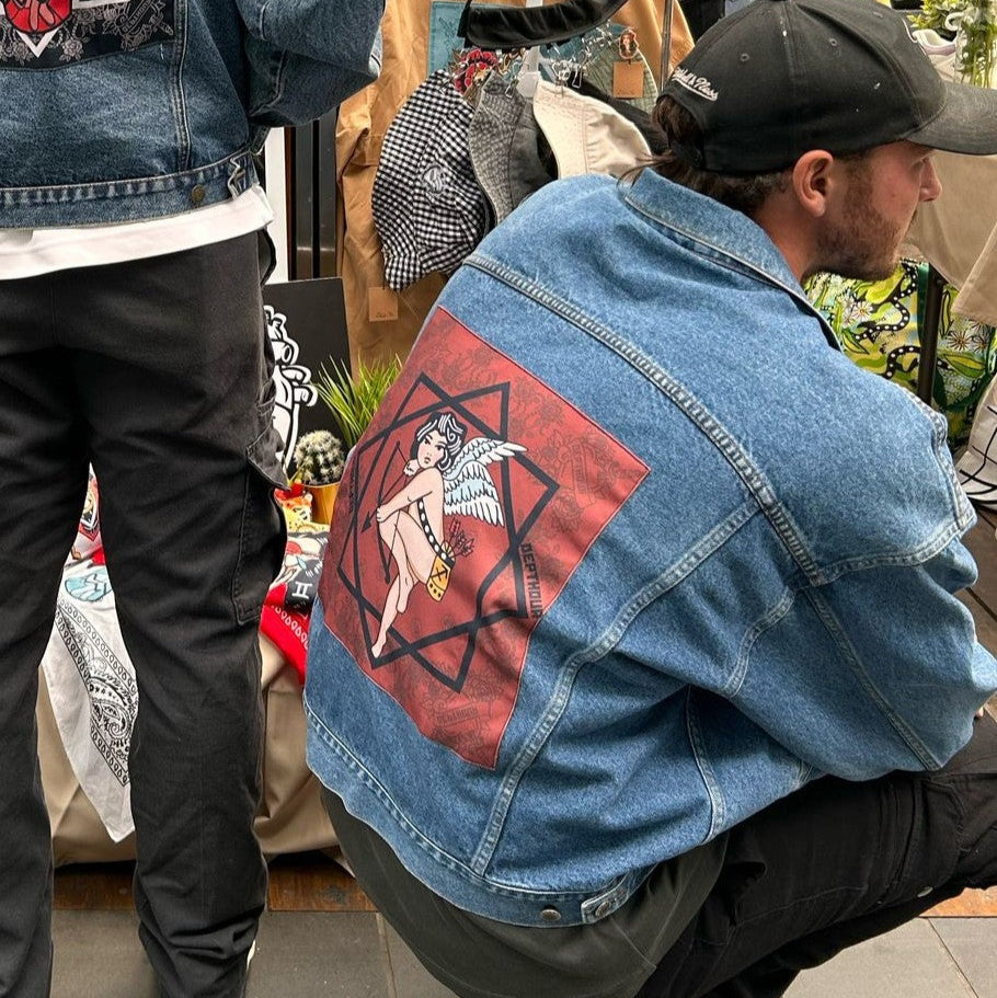 DEPTHOUR Denim Jacket Sagittarius Patch-Zodiac Collection