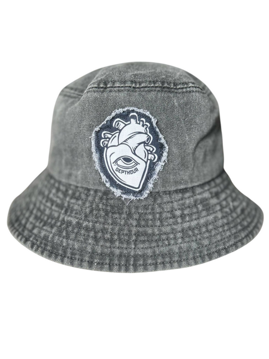 Depthour Grey Denim Bucket Hat