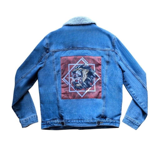 Denim Jacket Leo Patch-Zodiac Collection